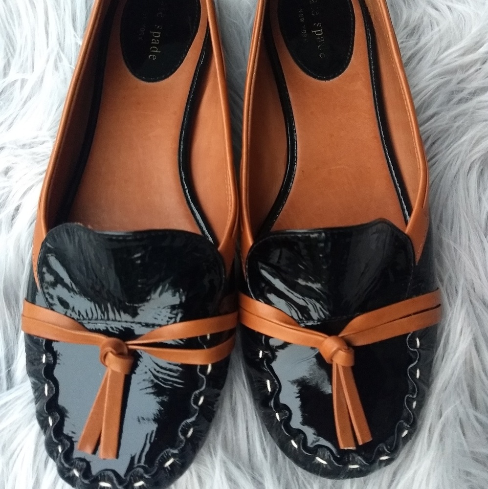 Kate Spade Patent Leather Loafers, Flats, Slides